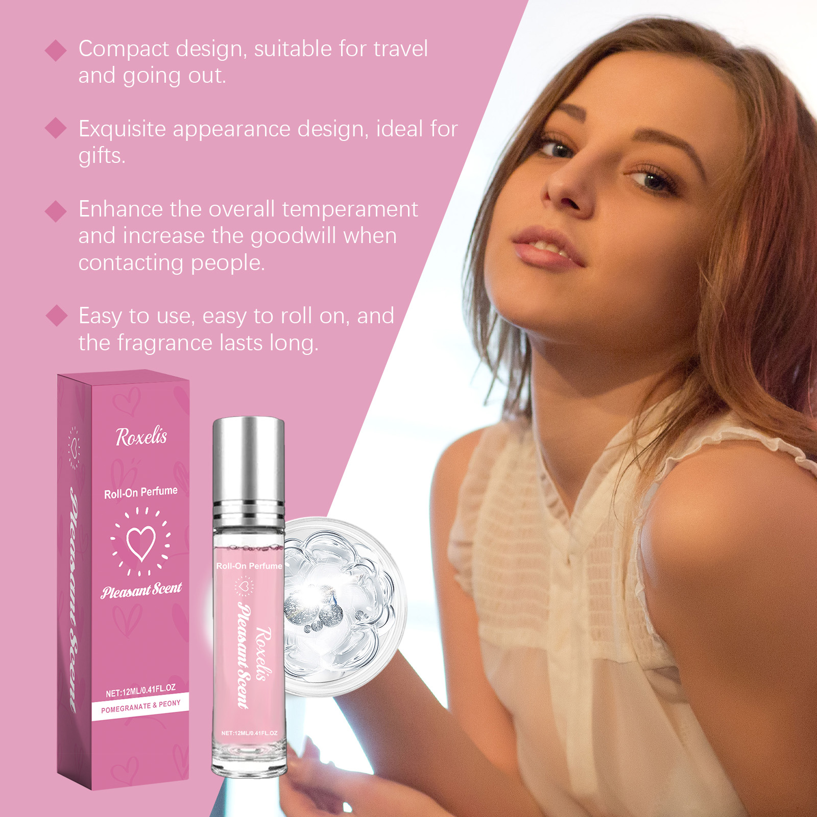 12ml Pomegranate & Peony Roll  - مراجعة Perfume Floral Fragrance وسعره