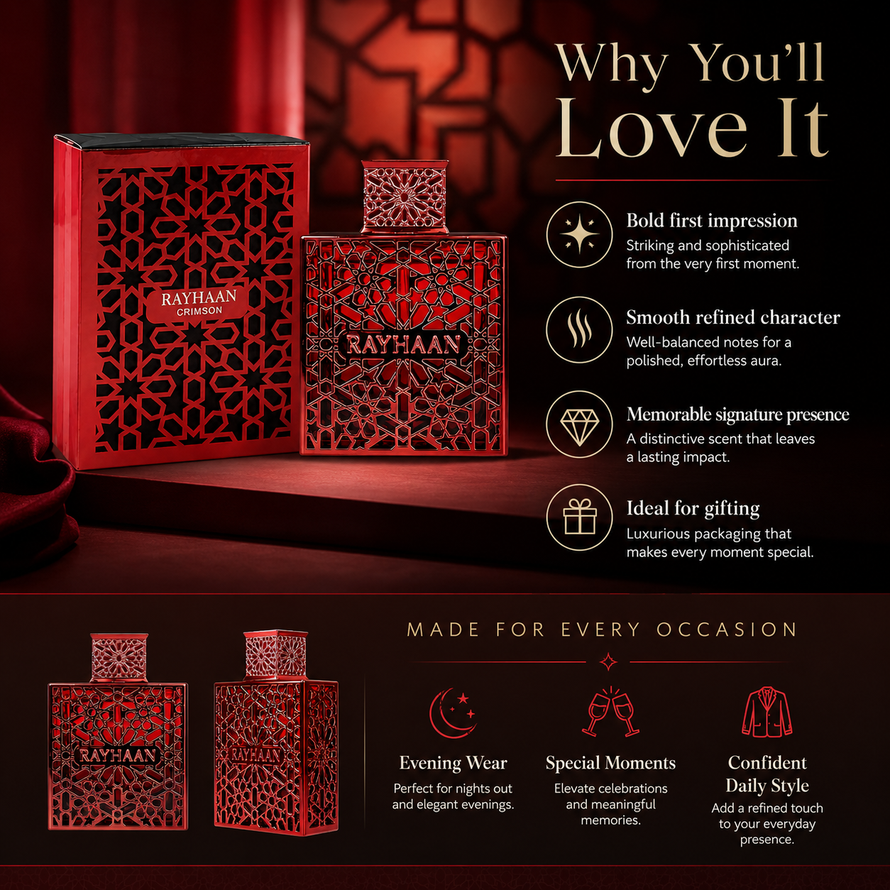 Rayhaan Crimson Red Hollow Car - مراجعة Perfume In Fragrance وسعره